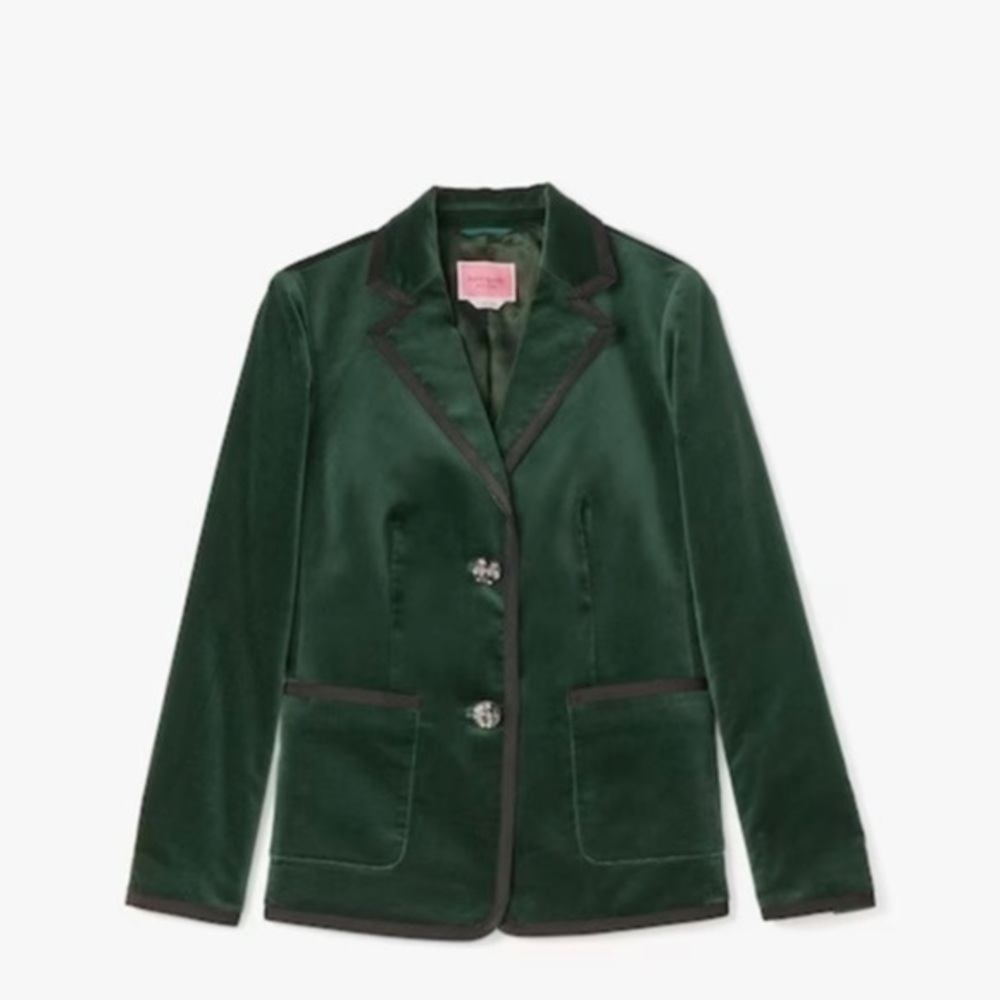 NWOT Kate Spade jewel button velvet jacket. - Picture 1 of 8